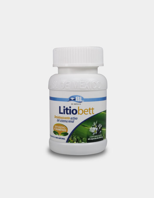 <strong>Litiobett</strong> es una fórmula herbolaria compuesta por plantas de reconocida eficacia, que favorecen el buen funcionamiento de las vías urinarias; tiene la capacidad de prevenir y disolver los cálculos renales, urinarios y biliares; con actividad depurativa, antiséptica, diurética y astringente.<br><br><strong>Indicaciones:</strong> Cálculos y arenillas en riñonesy vías urinarias, cálculos en vesícula.