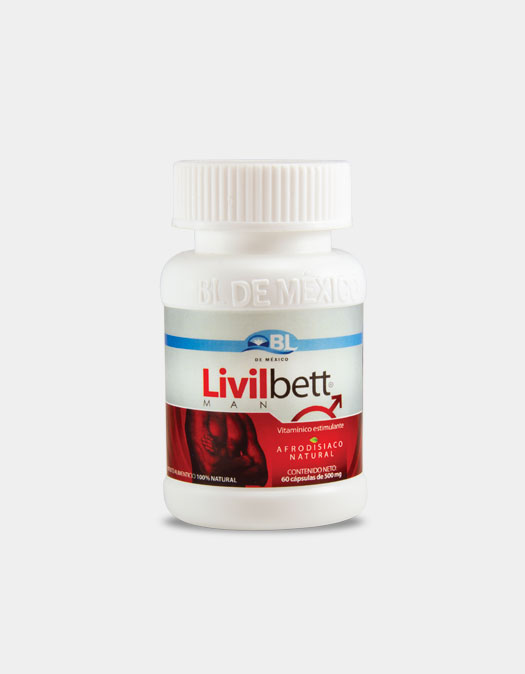 <strong>Livilbett man</strong> es una formulación especial para el hombre, con plantas de profunda acción afrodisíaca estimulante y tonificante, para una vida plena.<br><br><strong>Indicaciones:</strong><br>Impotencia, falta de apetito sexual, agotamiento físico y mental, depresión, eyaculación prematura y padecimientos de la próstata.