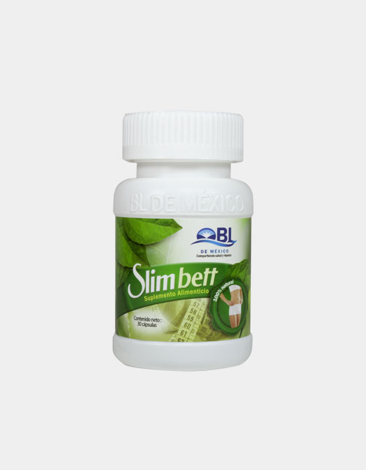 <strong>Slim Bett Cáps.</strong> es una fórmula altamente eficaz con propiedades termogénicas y reductivas, contiene una mezcla herbal única: (alcachofa, té verde, té rojo, té blanco y faseolamina, con propiedades depurativas, lipolipemiantes que promueven la disminución de los lípidos (colesterol y triglicéridos).<br>Facilitan la digestión de las comidas ricas en grasas, reduciendo de manera significativa la absorción de los lípidos. <strong>Slim Bett</strong> está enriquecido por un complejo exclusivo de aminoácidos (L-Carnitina, L-Metionina, L-Tirosina), que actuán directamente sobre el tejido adiposo y el metabolismo glandular, tienen la capacidad de movilizar y eliminar las grasas acumuladas, incrementan los niveles energéticos, favoreciendo la pérdida de peso.